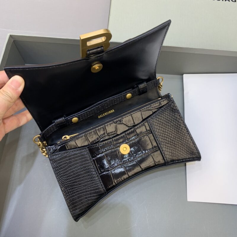 Replica Balenciaga Hourglass On Chain Black