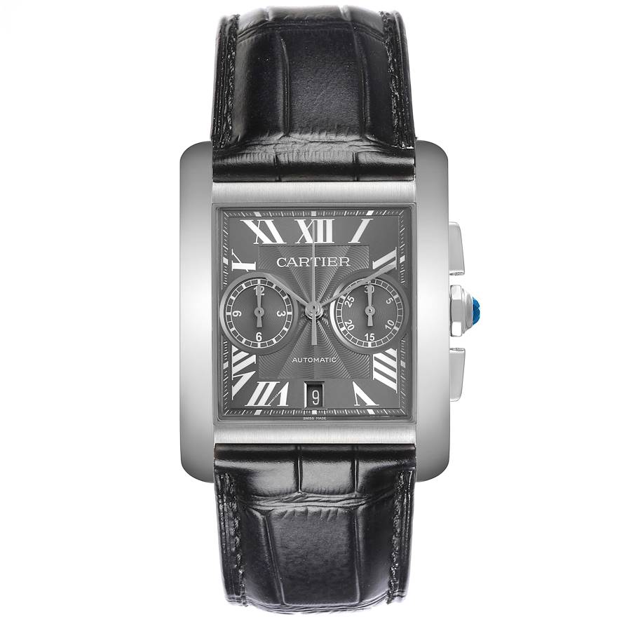 Cartier Tank MC Grey Dial Steel Chronograph Mens Watch W5330008