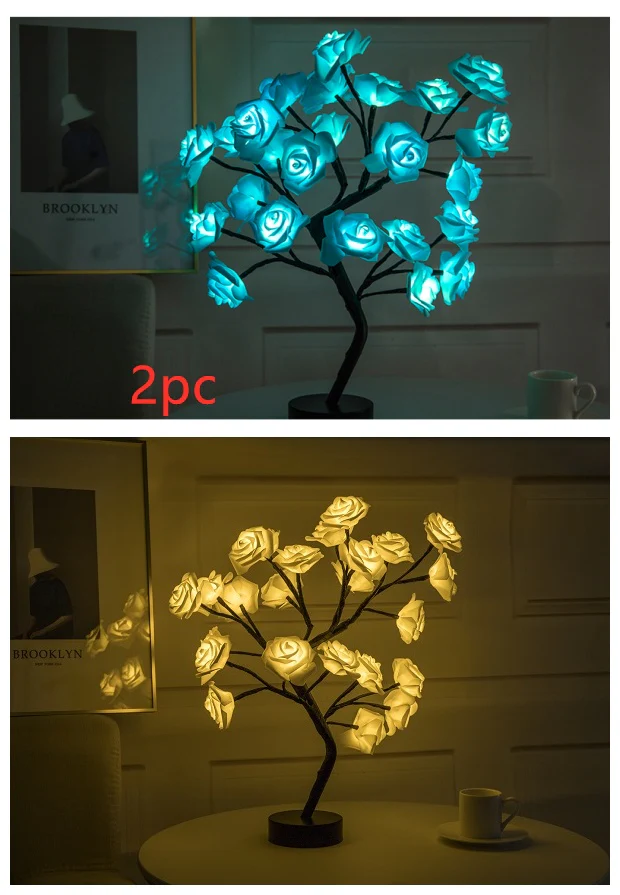 Rose Flower Lamp USB Battery