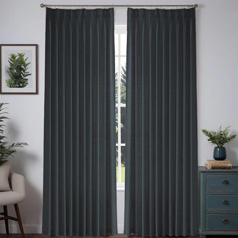 Custom Heavyweight Linen Drape Pleated - 36 Colors