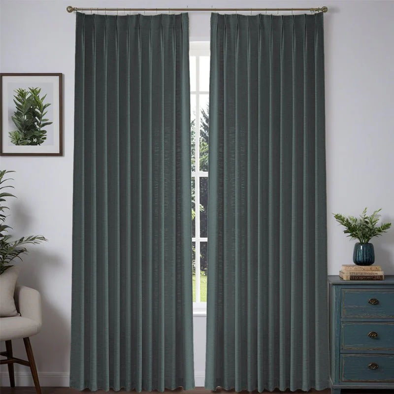 Custom Heavyweight Linen Drape Pleated - 36 Colors