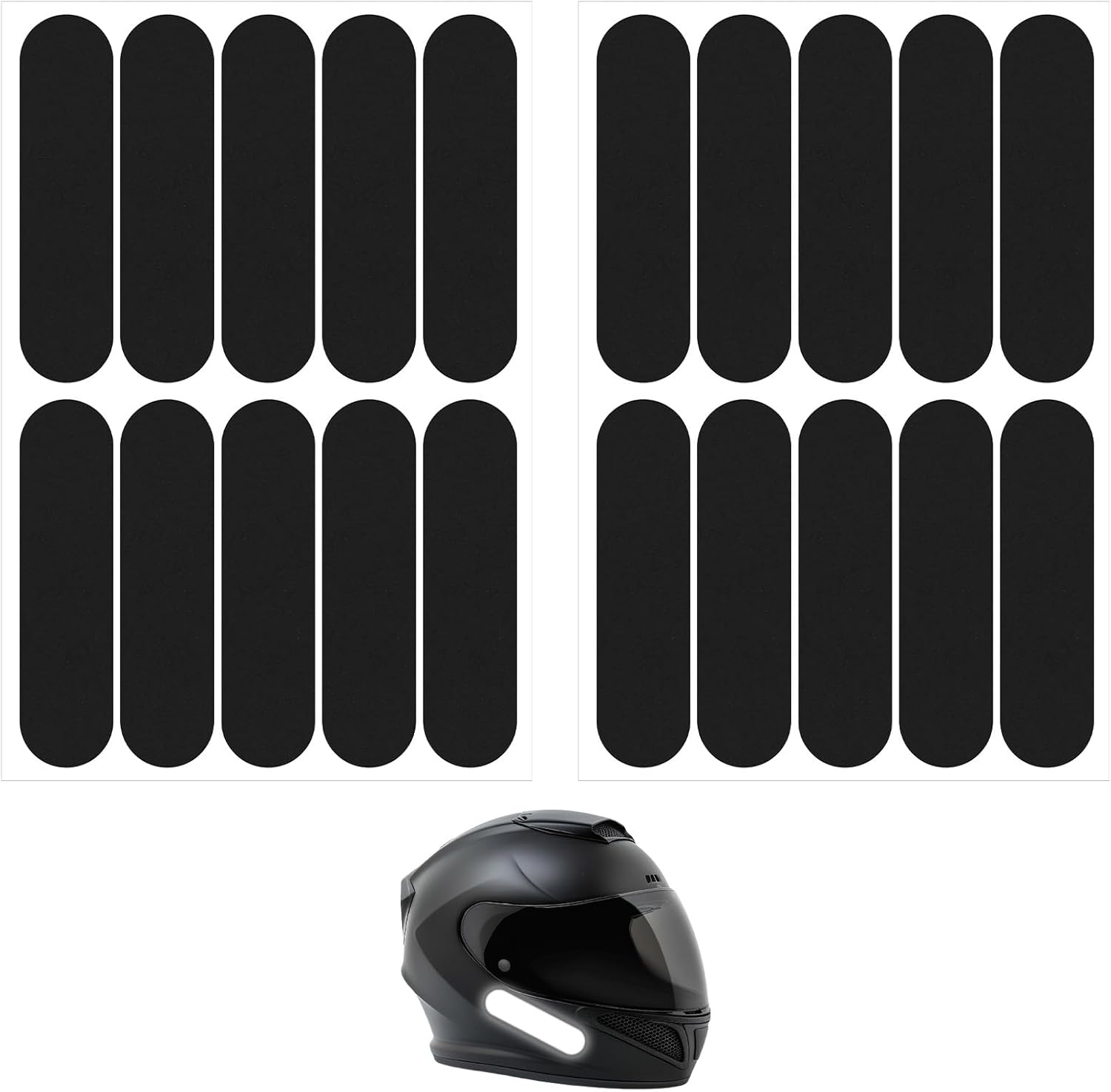 10PCS Black Reflective Tape, Motorcycle Helmet Decals Reflective Stickers for Helmet Motorcycle Helmets Stickers Night Visibility Safety Decal for Motorcycles Scooters Bike Helmets Stroller