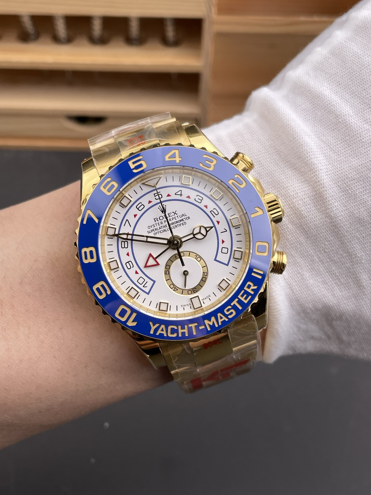 Full Gold Yacht-Master White Dial