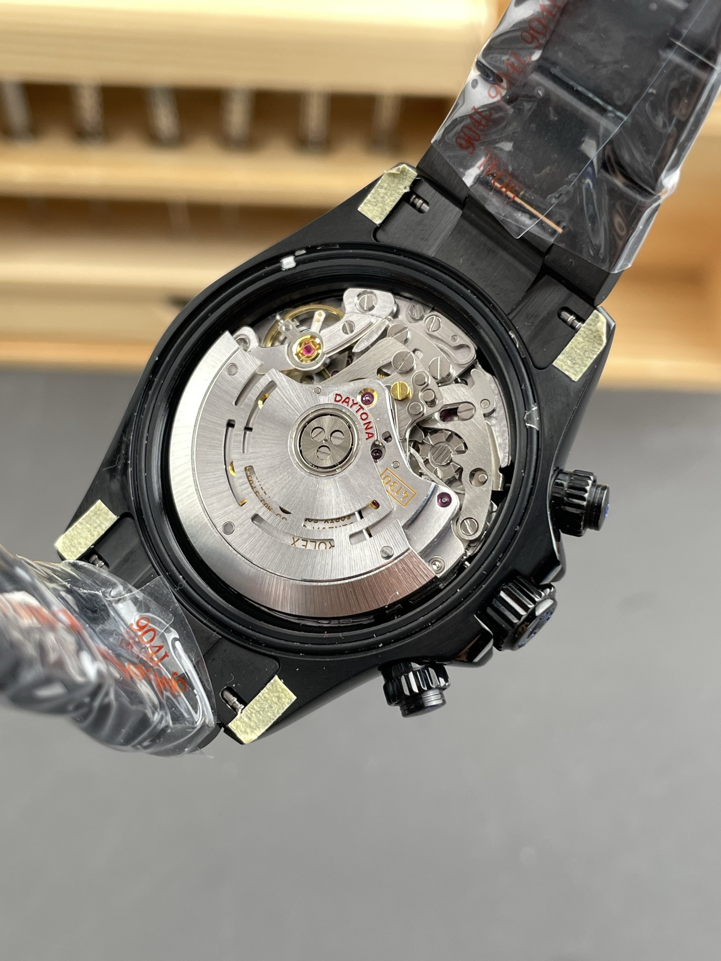 White Dial Black Steel Daytona