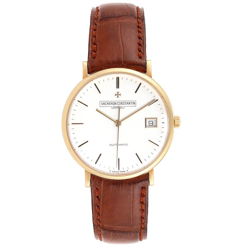 Vacheron Constantin Patrimony Yellow Gold White Dial Mens Watch 42002