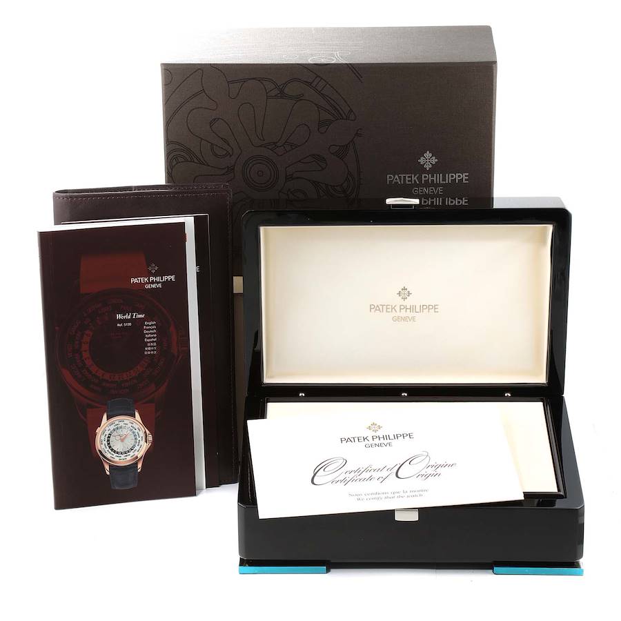 Patek Philippe World Time Complications Platinum Mens Watch 5130P