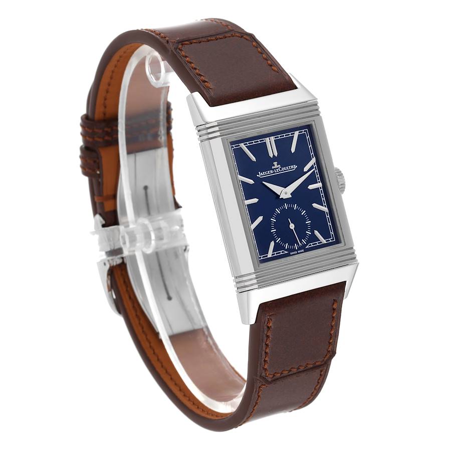 Jaeger LeCoultre Reverso Tribute Blue Dial Steel Mens Watch 214.8.62 Q3978480