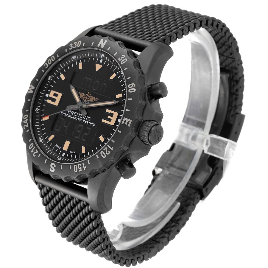 Breitling Chronospace Military GMT Alarm Blacksteel Mens Watch M78366