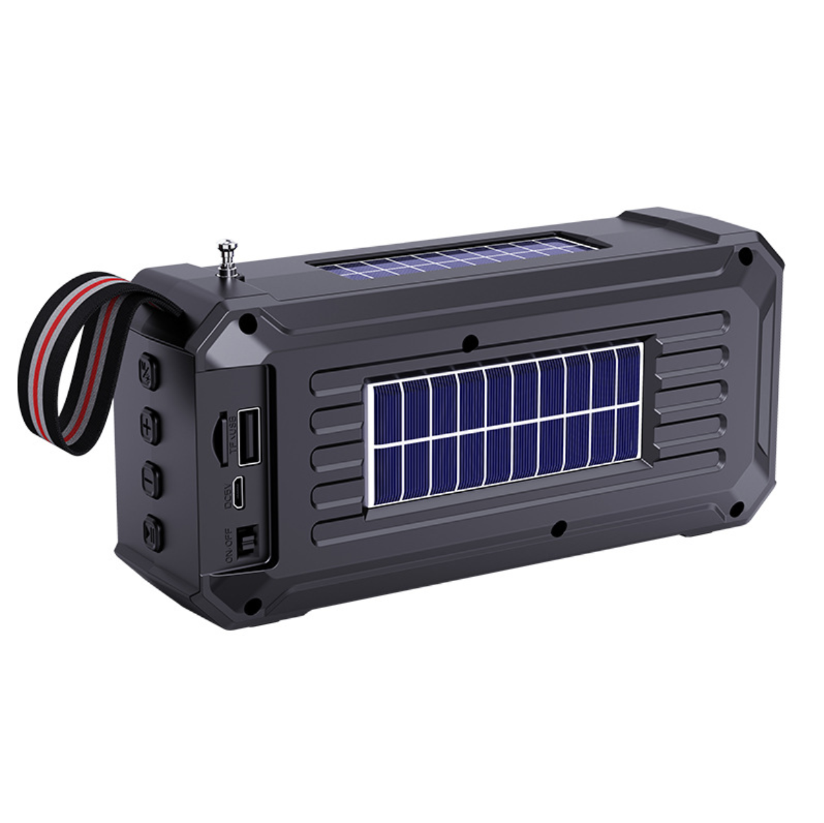 Solar Portable Bluetooth Speaker with Carry Strap Outdoor Speaker