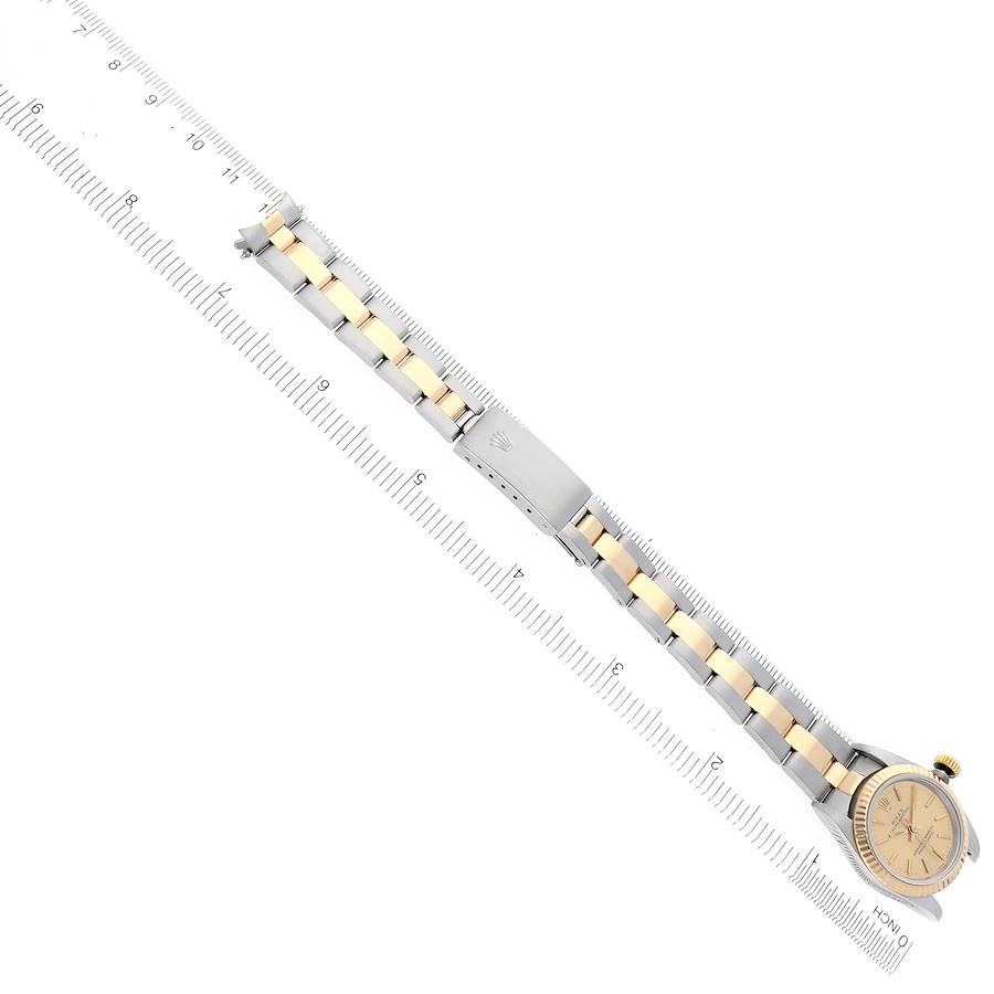 Rolex Oyster Perpetual Champagne Steel Yellow Gold Ladies Watch 67193