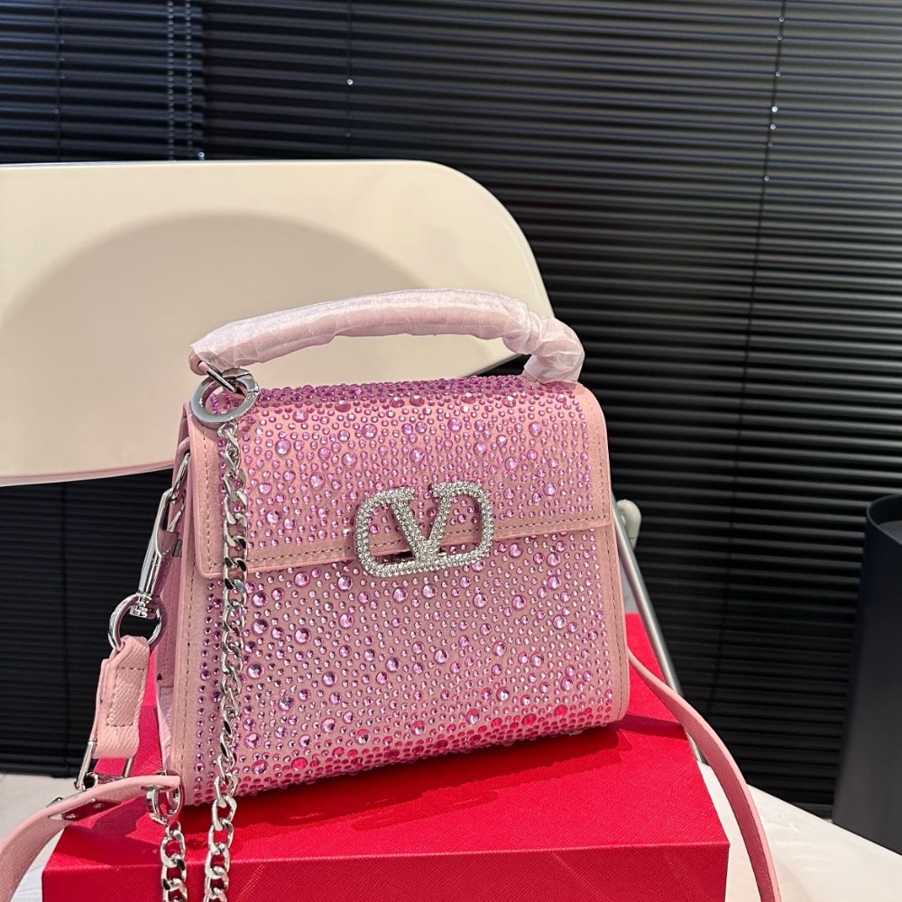 Valentino Vsling Mini Handbag With Sparkling Rose Quartz 19Cm 3W0B0G97Thv D0M
