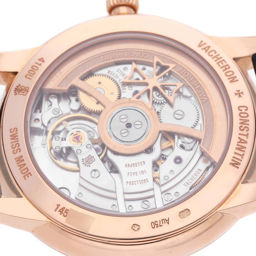 Vacheron Constantin Patrimony 36mm Rose Gold Mens Watch 4100U
