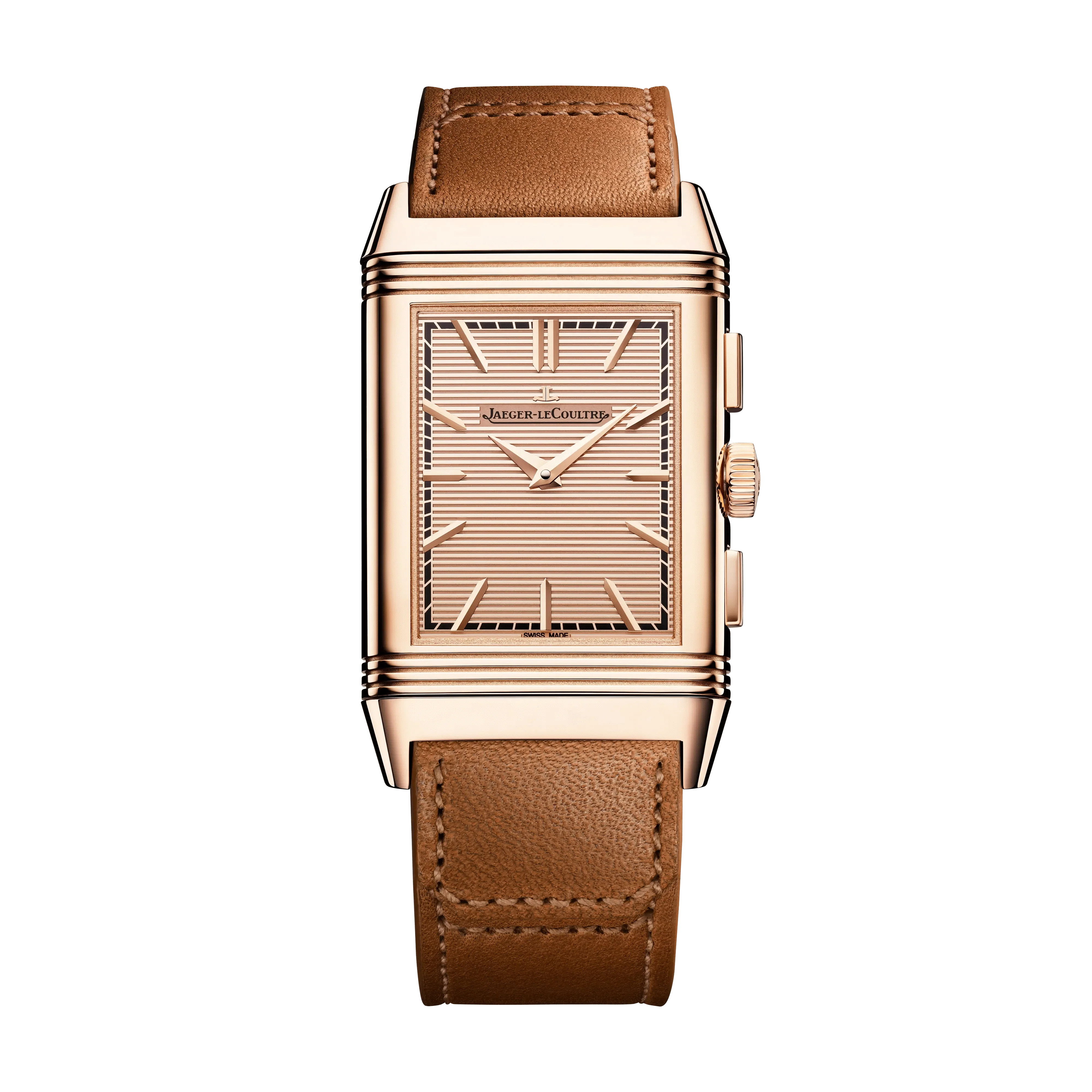 Pink Gold Reverso Tribute Chronograph Manual Winding Men&rsquo;s Watch Q389256J