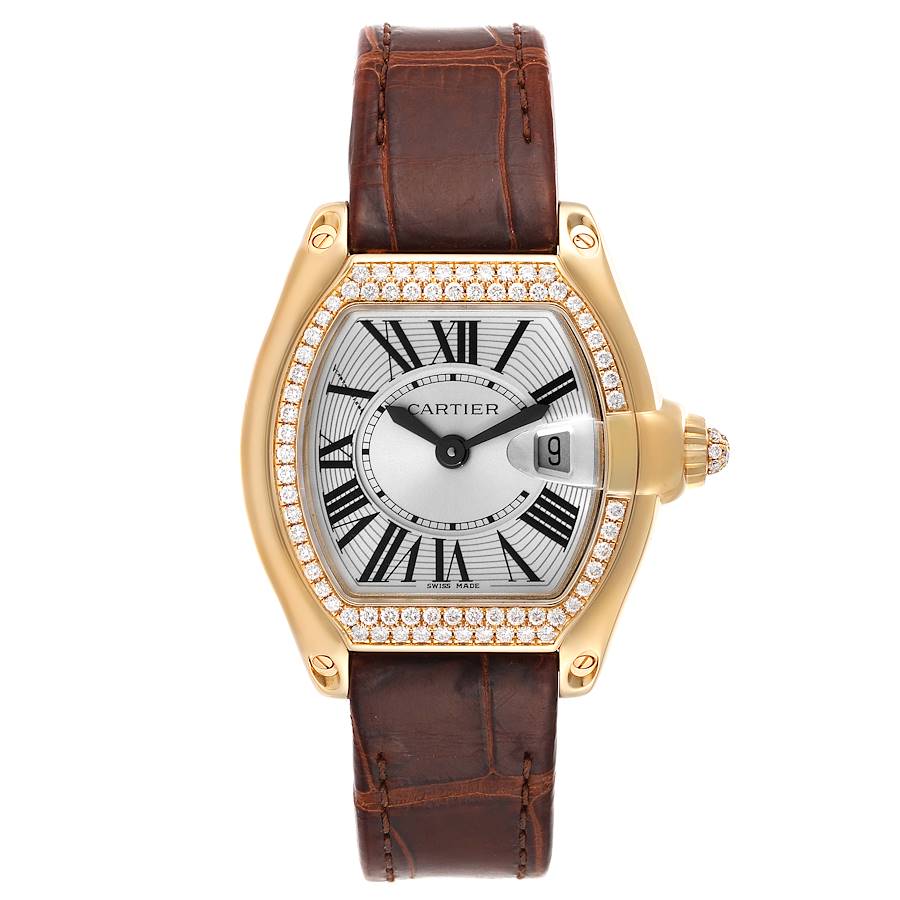 Cartier Roadster Ladies 18K Yellow Gold Diamond Watch WE500160