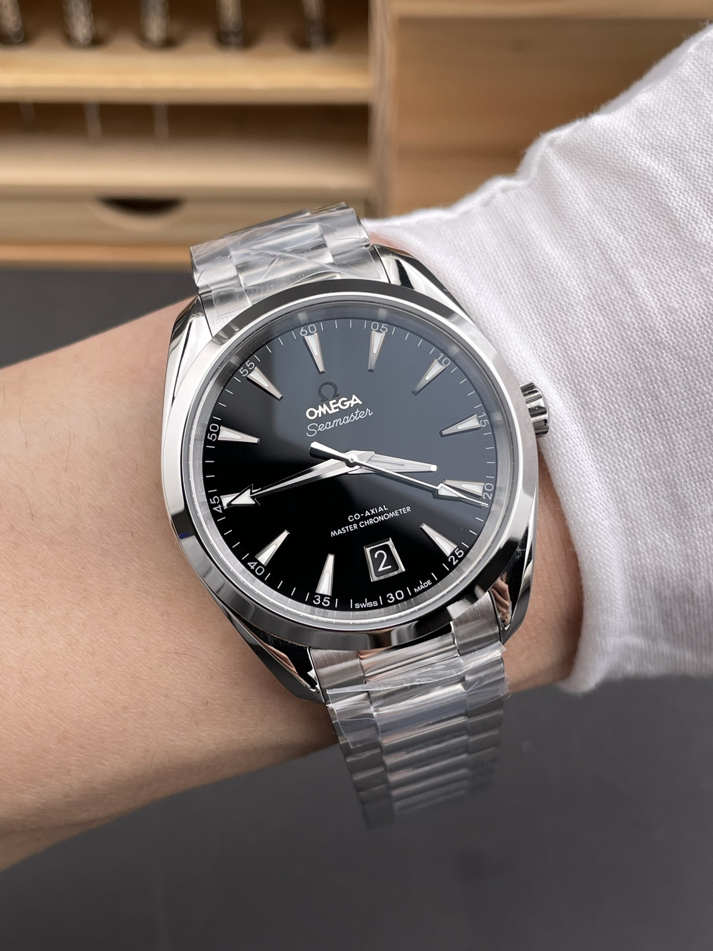 Seamaster 150, Black MOP Dial 38mm