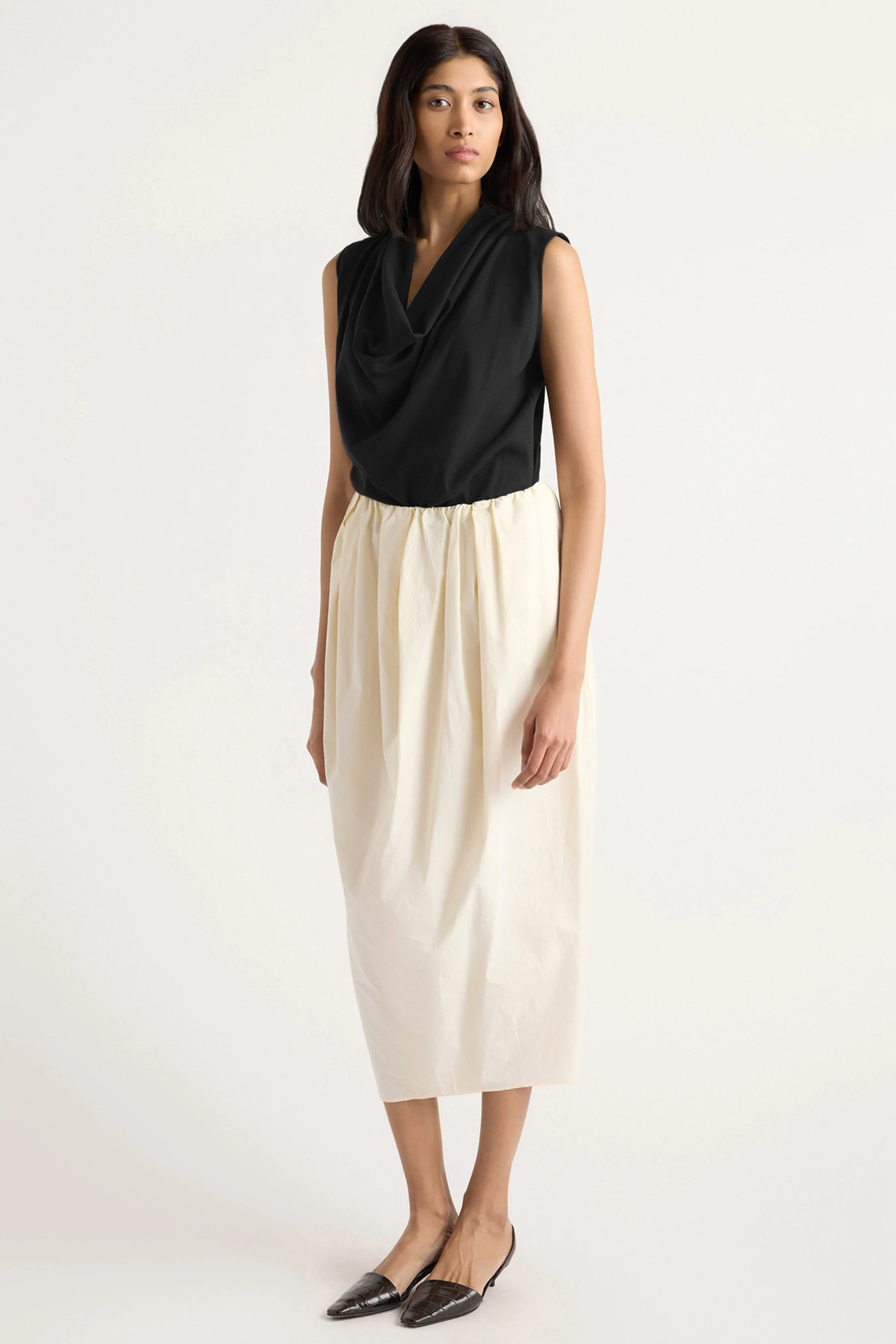 Tabitha Tulip-Wrap Hem Skirt