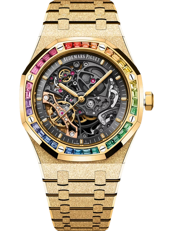 Royal Oak Frosted Gold Double Balance Wheel Openworked 41mm