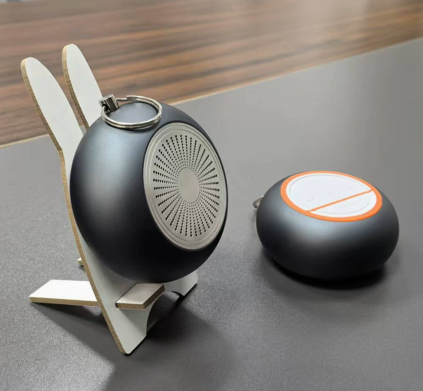 Pebble-Style Mini Portable Keychain Speaker