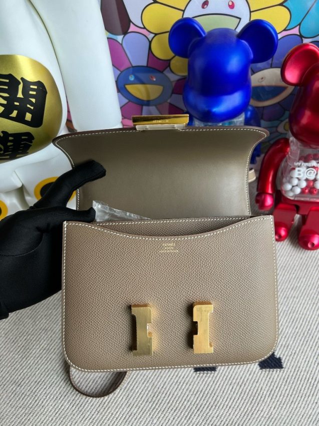 Replica Hermès Constance 18Cm Etoupe