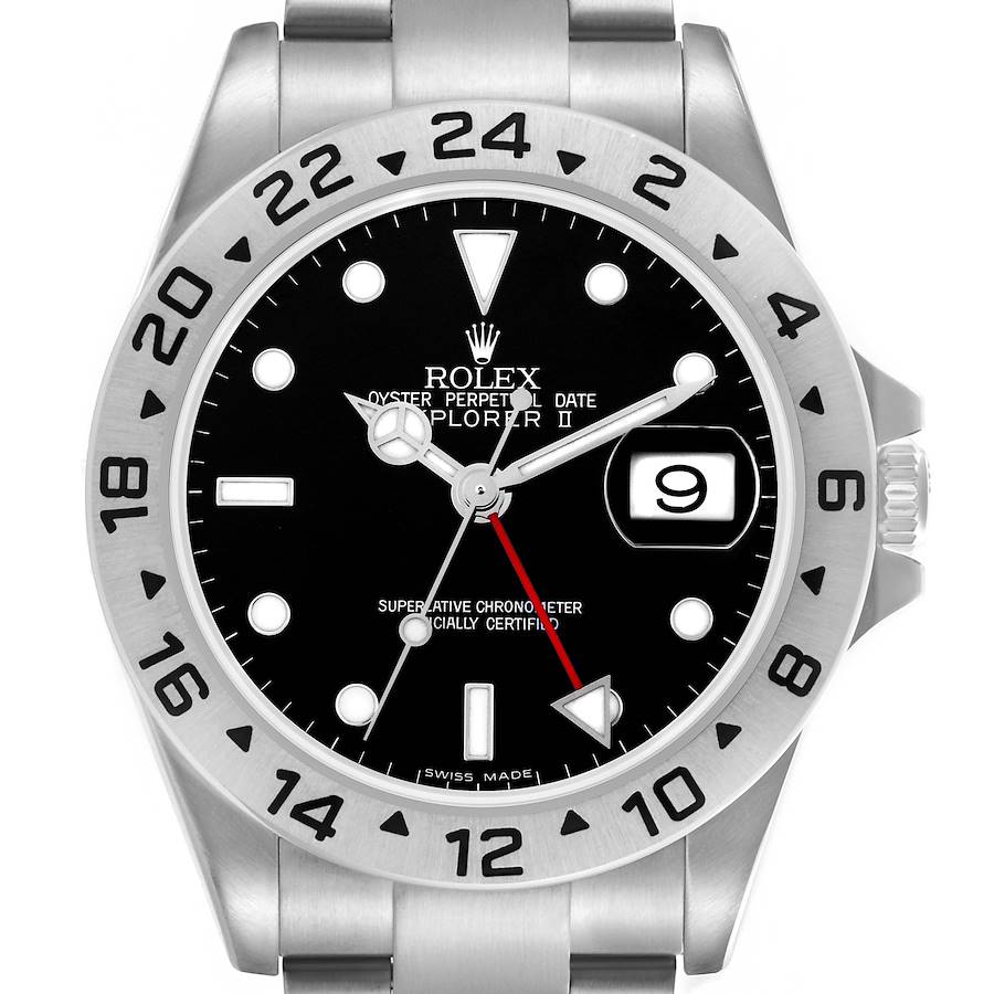 Rolex Explorer II Black Dial Steel Mens Watch 16570