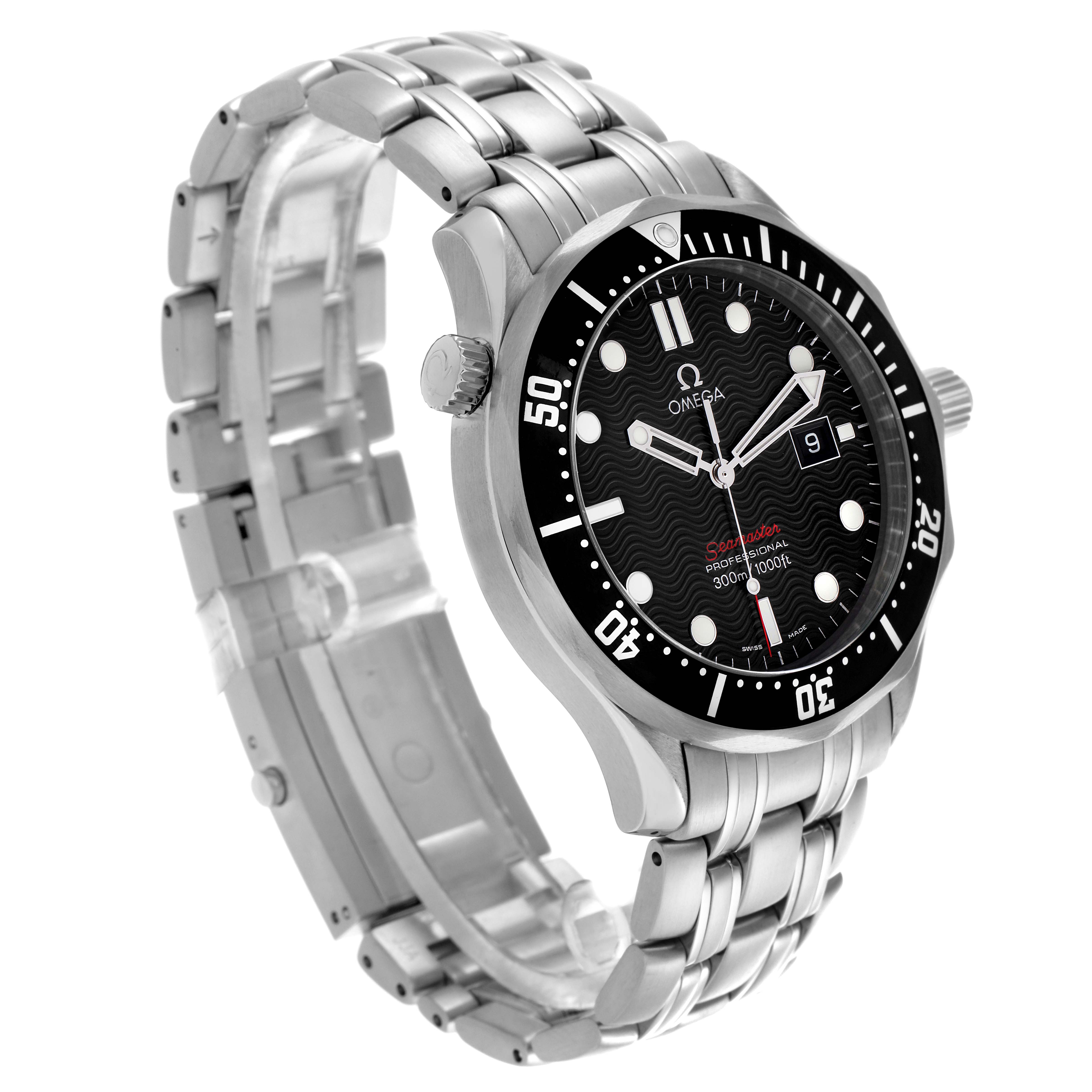 Omega Seamaster Quartz Black Dial Steel Mens Watch 41.0 MM 212.30.41.61.01.001