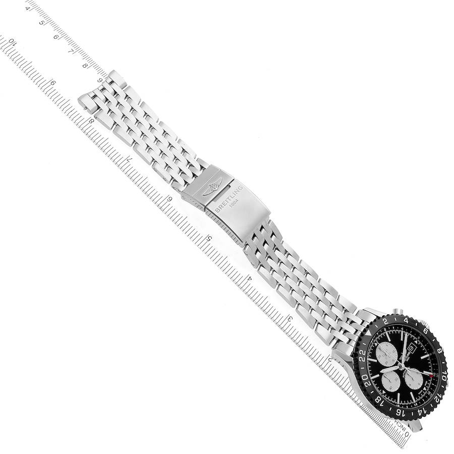 Breitling Chronoliner Black Dial Steel Mens Watch Y24310