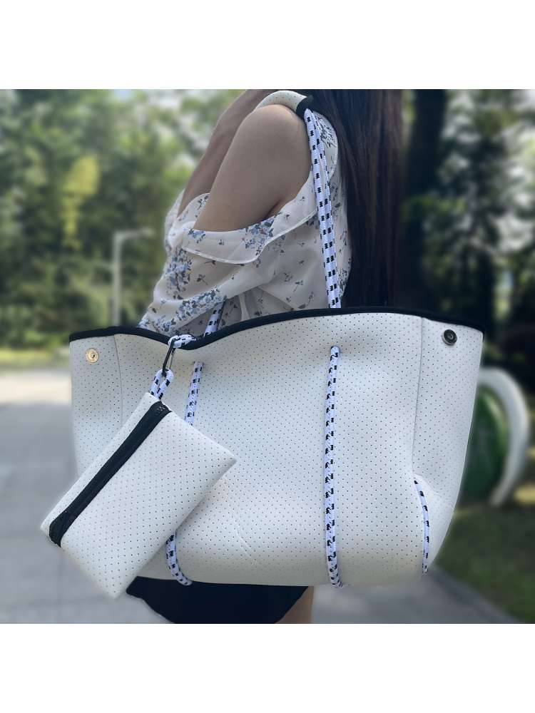 Solid Magnetic Closure Beach Tote Bag