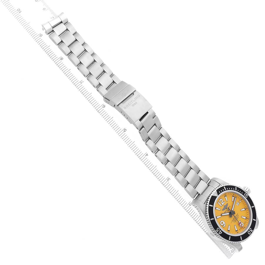 Breitling Superocean II Yellow Dial Steel Mens Watch A17367