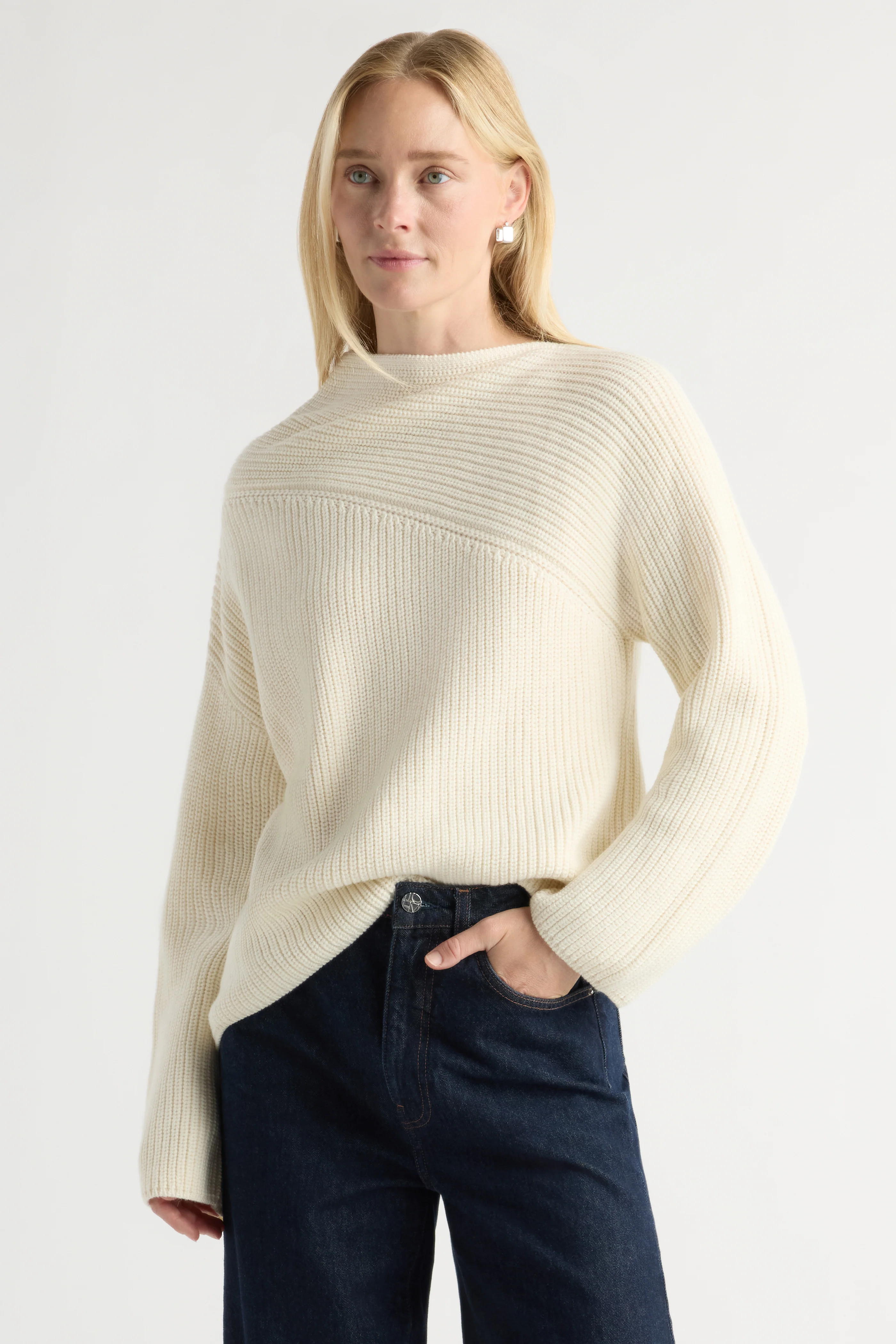 Julisa Asymmetric-Neck Sweater