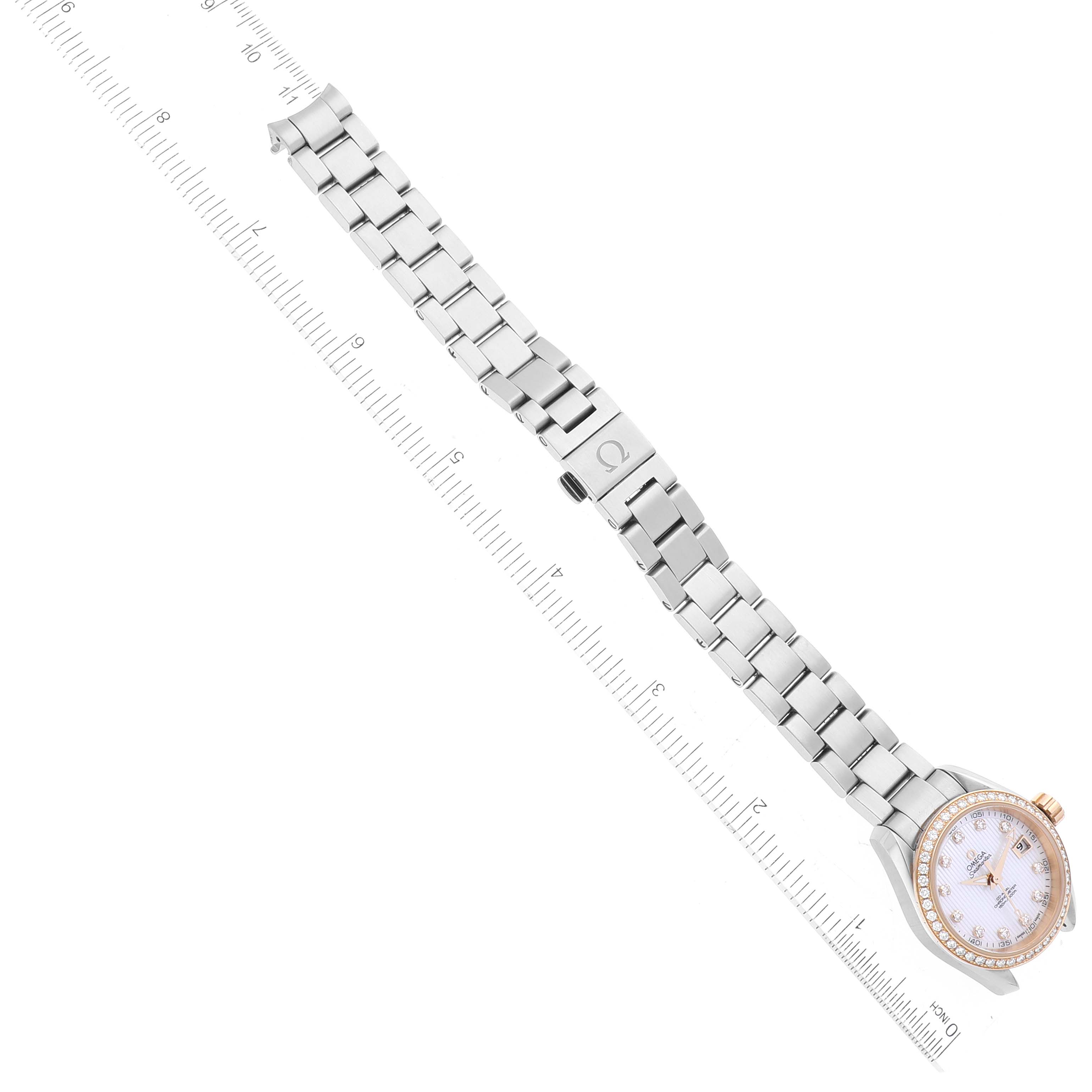 Omega Seamaster Aqua Terra Steel Yellow Gold Diamond Ladies Watch 30.0 MM 231.25.30.20.55.004