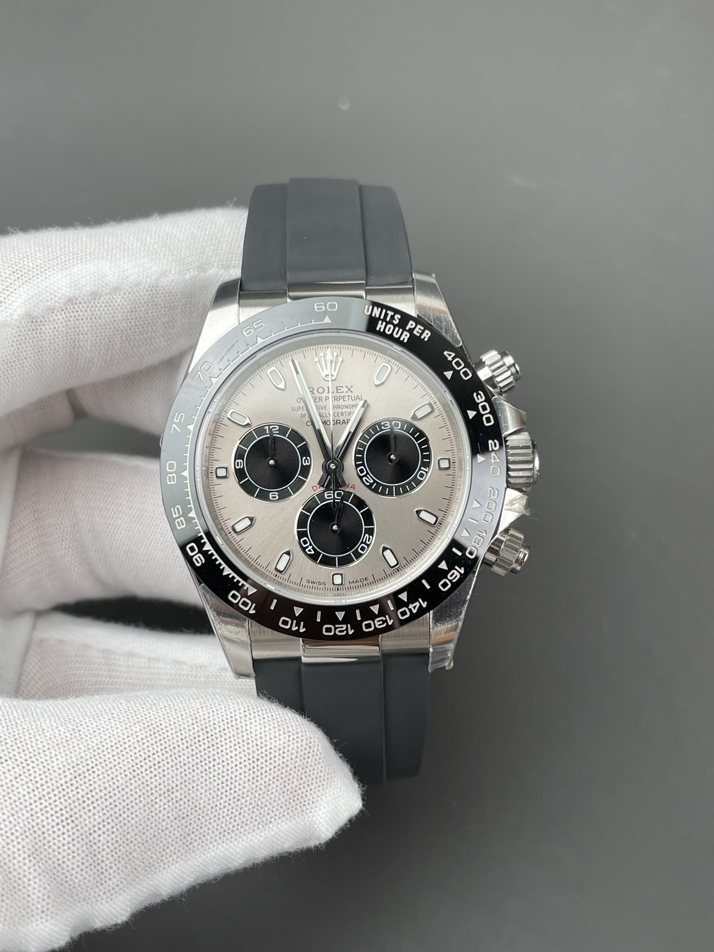 Rolex Cement Grey Rubber Daytona