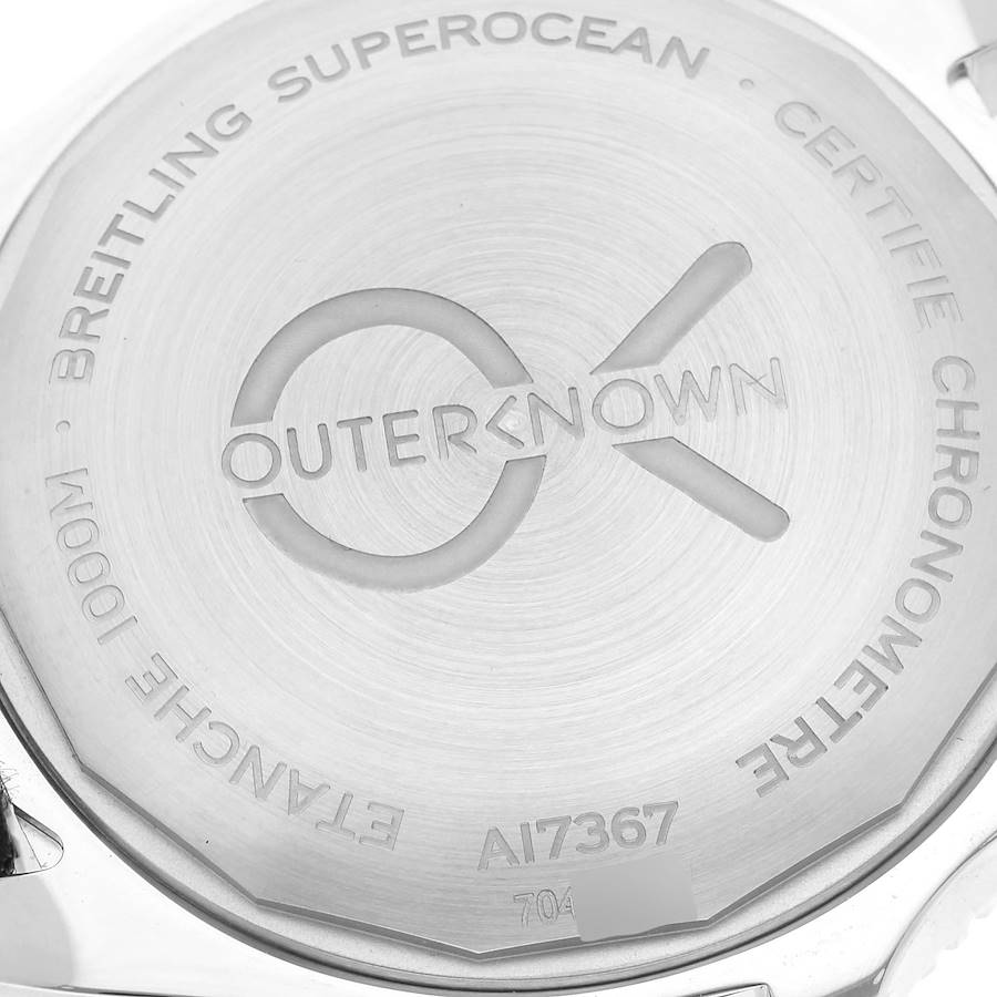 Breitling Superocean 44 Outerknown Green Dial Steel Mens Watch A17367