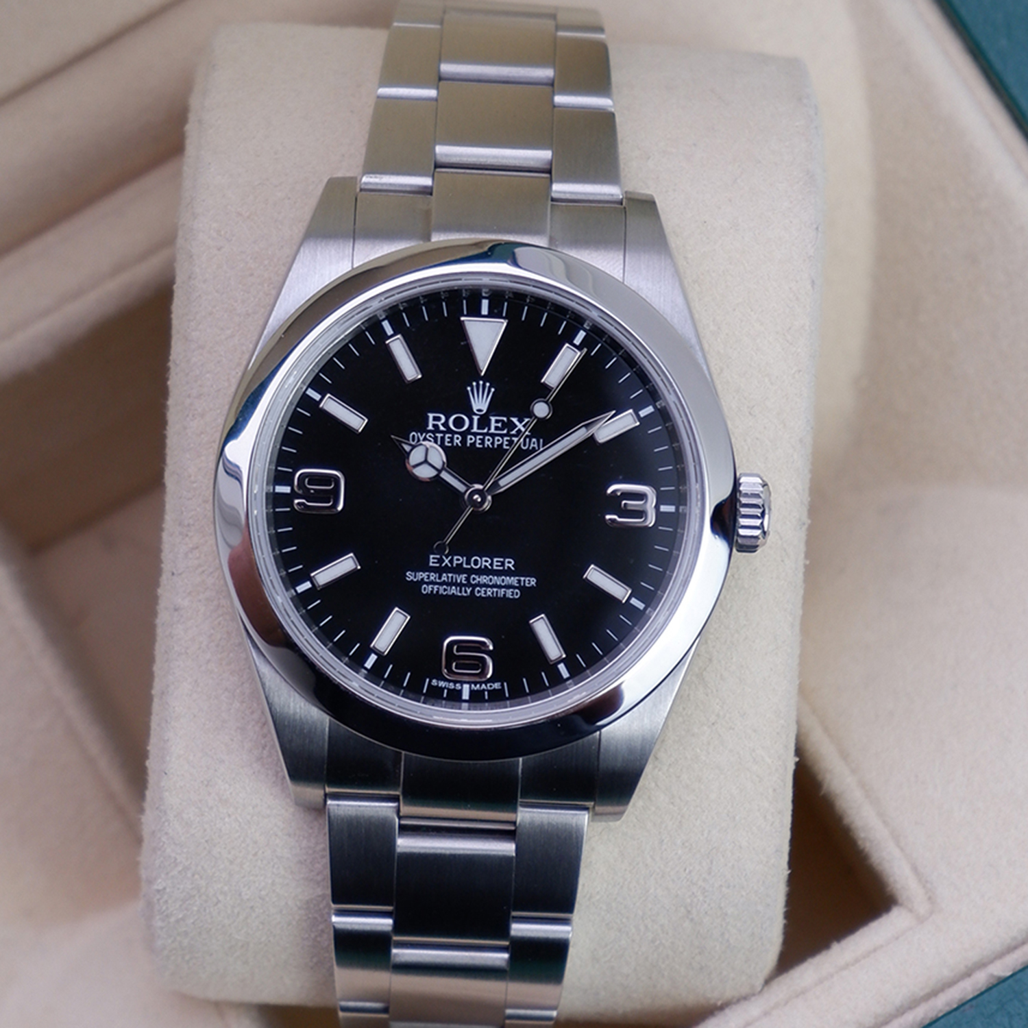 Rolex Explorer I MKII Stainless Steel Black Arabic Index 39mm 214270-0003 Unworn