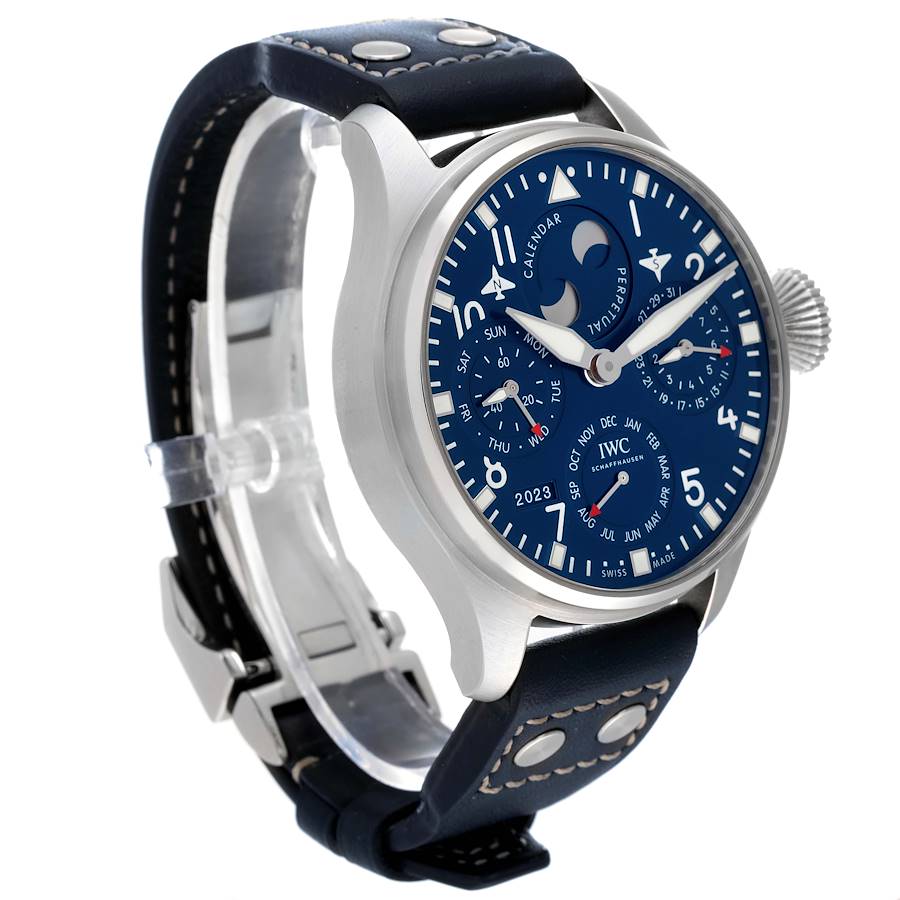 IWC Pilot Perpetual Calendar Blue Dial Steel Mens Watch IW503605