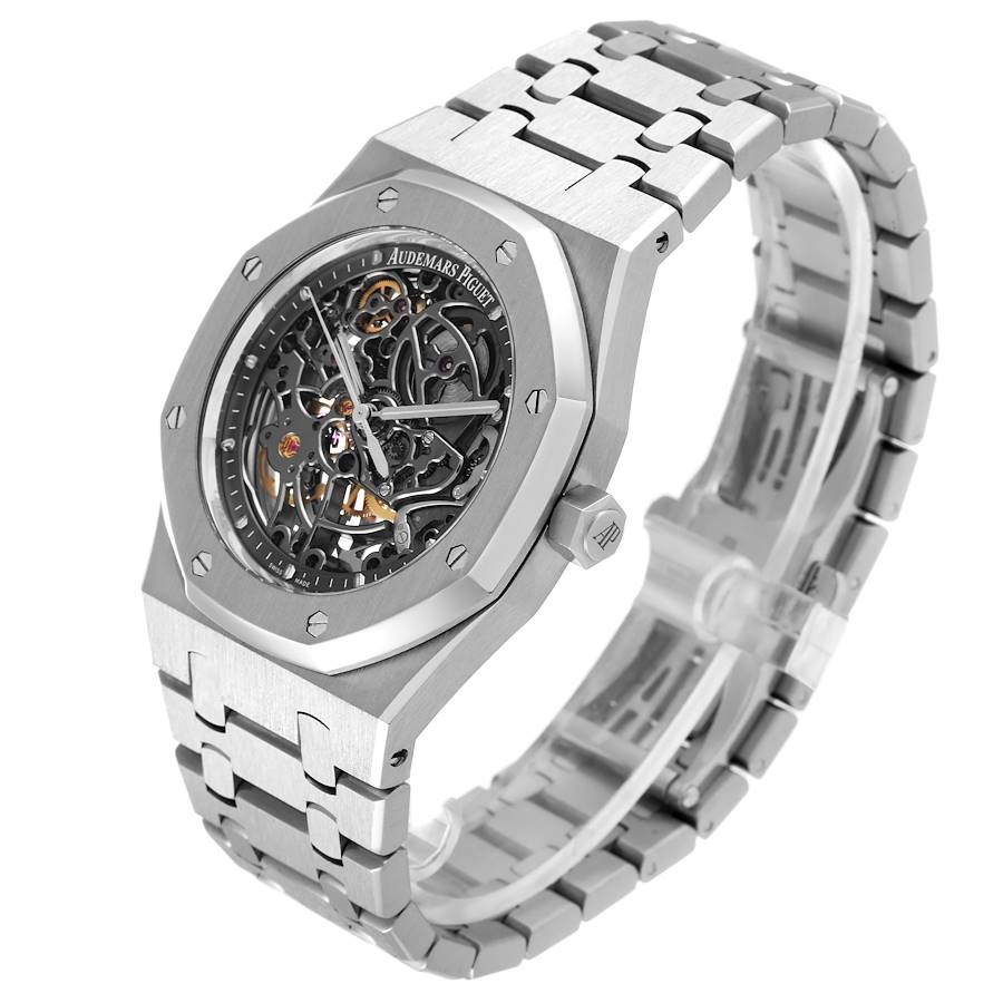 Audemars Piguet Royal Oak Openworked Steel Mens Watch 15305ST