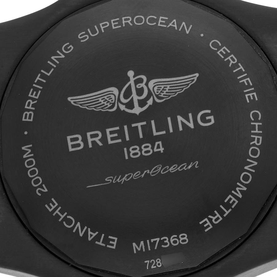Breitling Superocean 46 Black Dial DLC Steel Mens Watch M17368