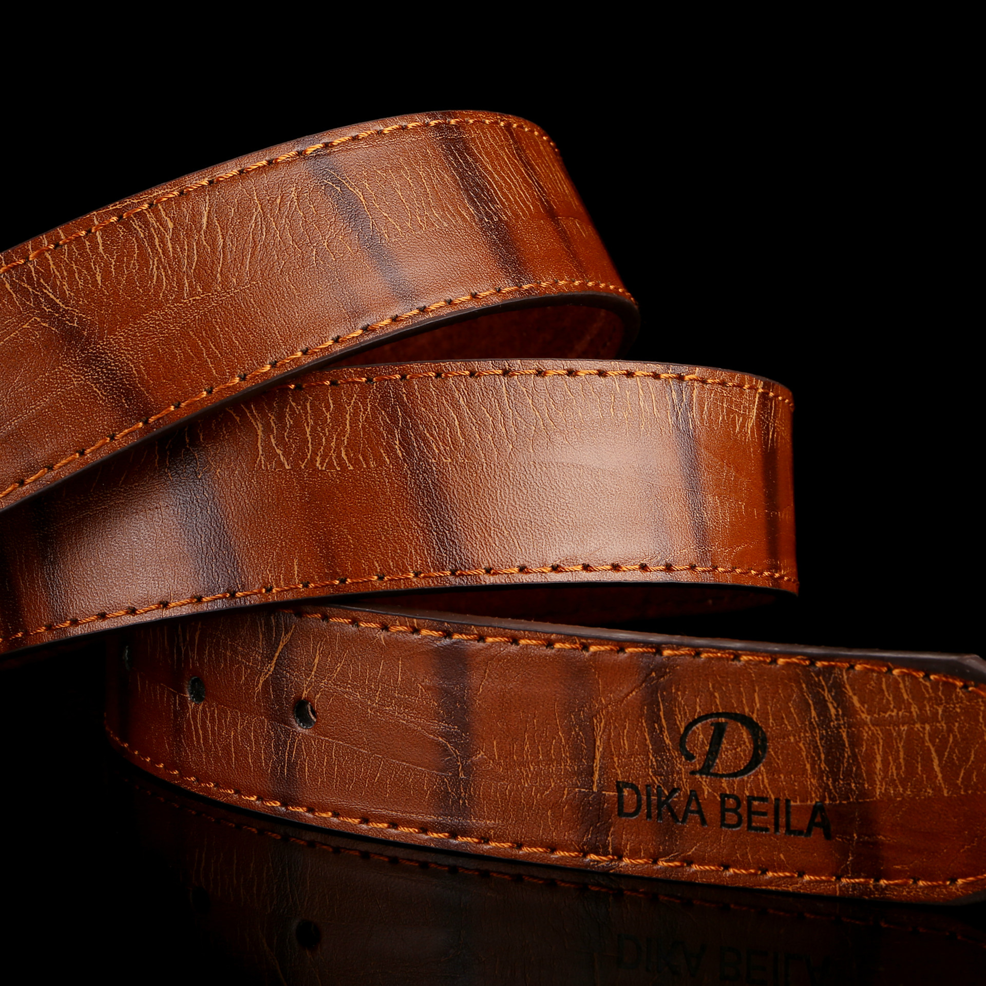 Men's Business Casual PU Leather Buckle Detail Belts