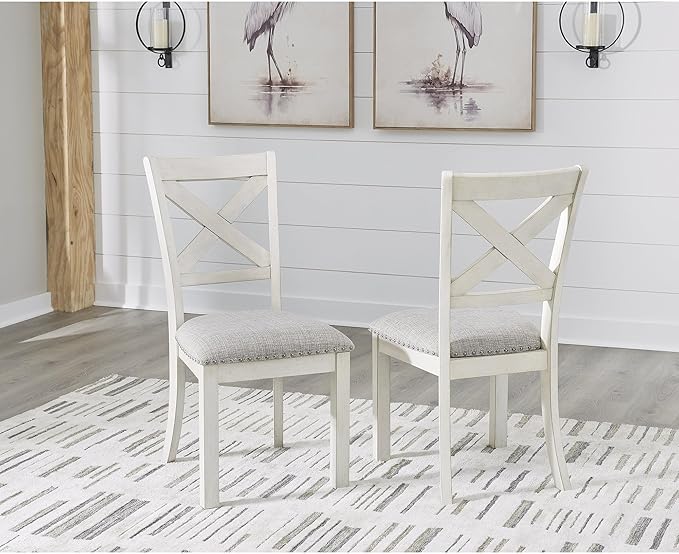Upholstered Farmhouse Dining Chairs Set of 2
