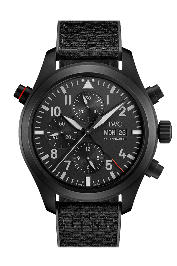 IWC Pilot Top Gun Double Chronograph Ceratanium Mens Watch IW371815