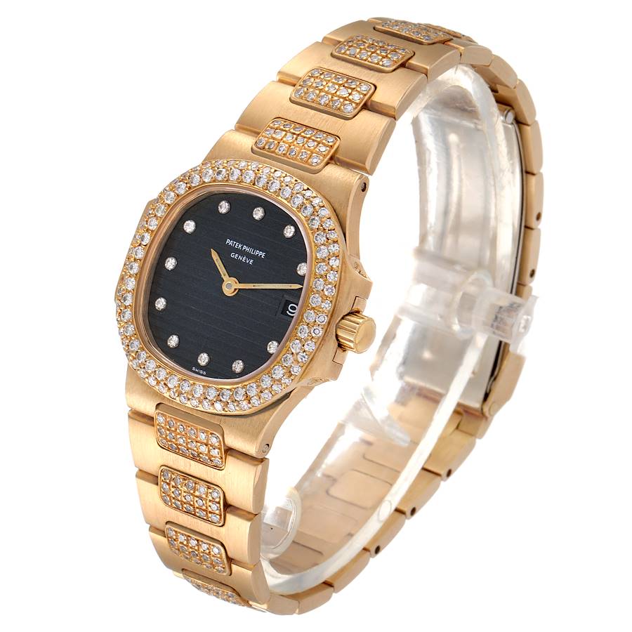 Patek Philippe Nautilus 18K Yellow Gold Diamond Ladies Watch 4700
