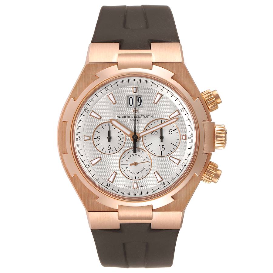 Vacheron Constantin Overseas Rose Gold Silver Dial Mens Watch 49150