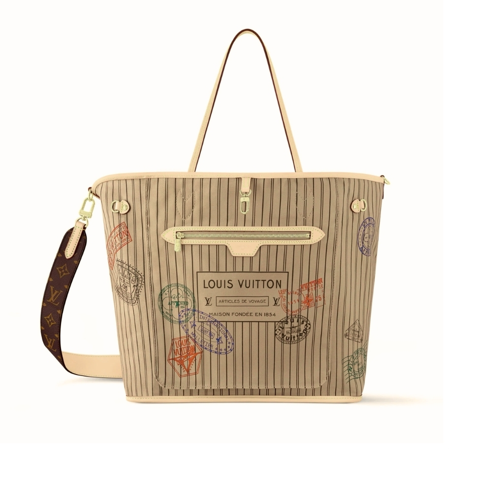 Louis Vuitton Neverfull Bandoulière Inside Out MM Beige 31cm M11948