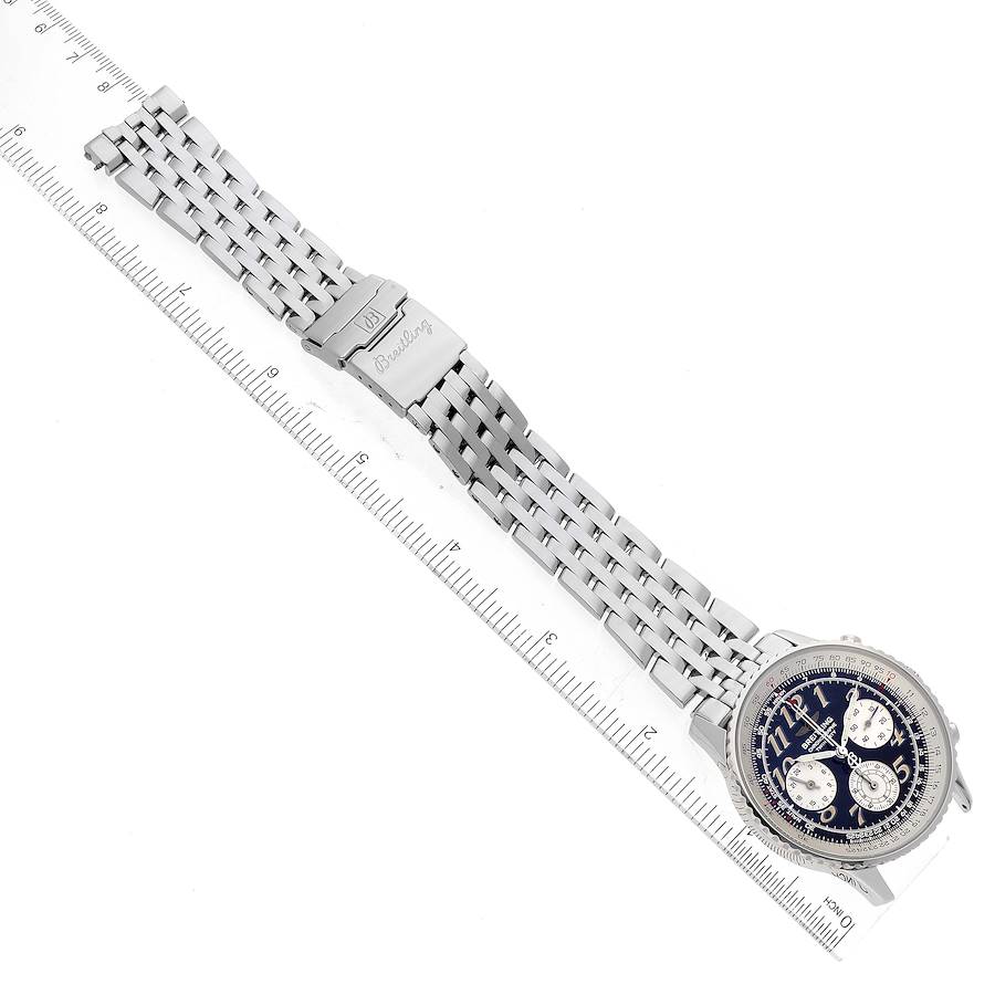 Breitling Navitimer Twin Sixty 2 Black Dial Steel Mens Watch A39022