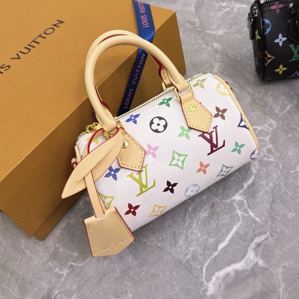 Louis Vuitton X Takashi Murakami Nano Speedy White Multicolored 16cm M13391