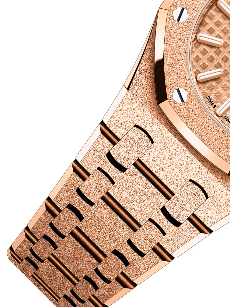 Royal Oak Mini Frosted Gold Quartz Ref. 67630OR.GG.1312OR.01-B