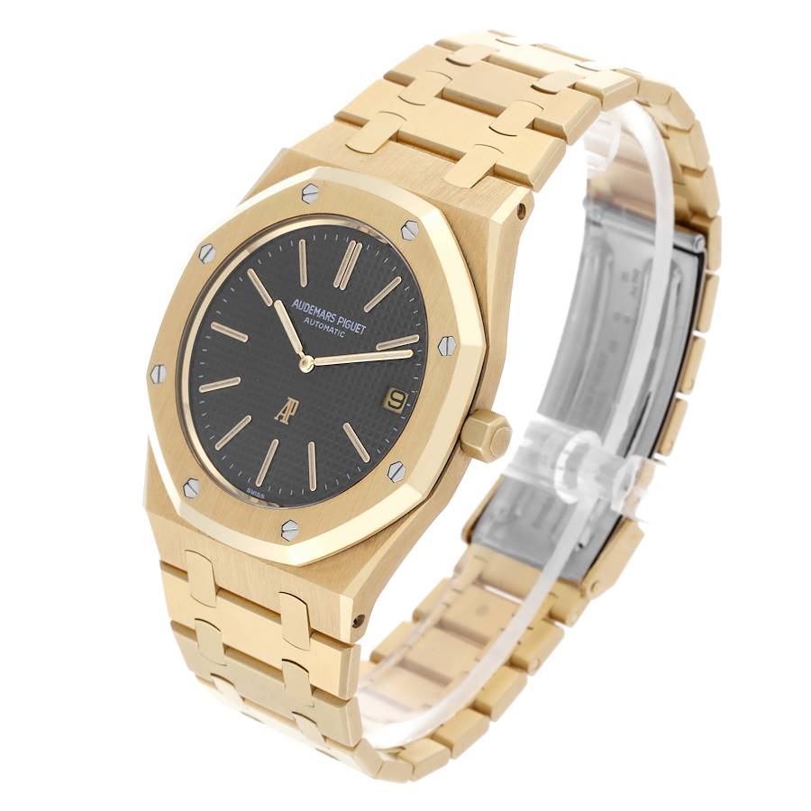 Audemars Piguet Royal Oak Jumbo Yellow Gold Grey Dial Mens Watch 5402BA