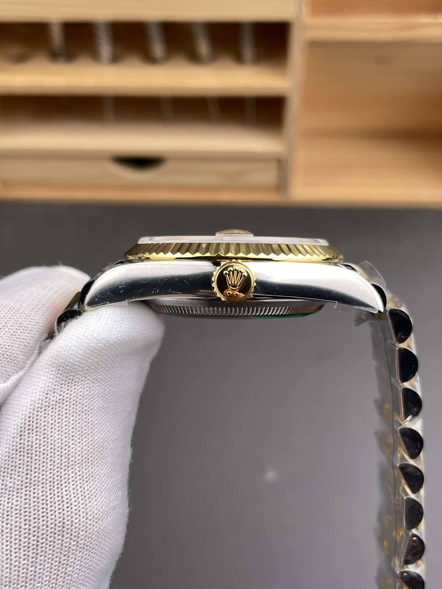Two-Tone Datejust Black Gold Dial