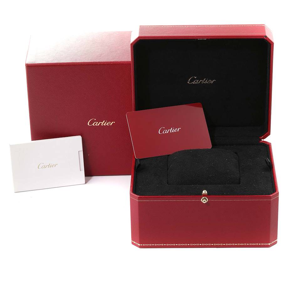 Cartier Tank Must Small Diamond Bezel Steel Ladies Watch W4TA0016
