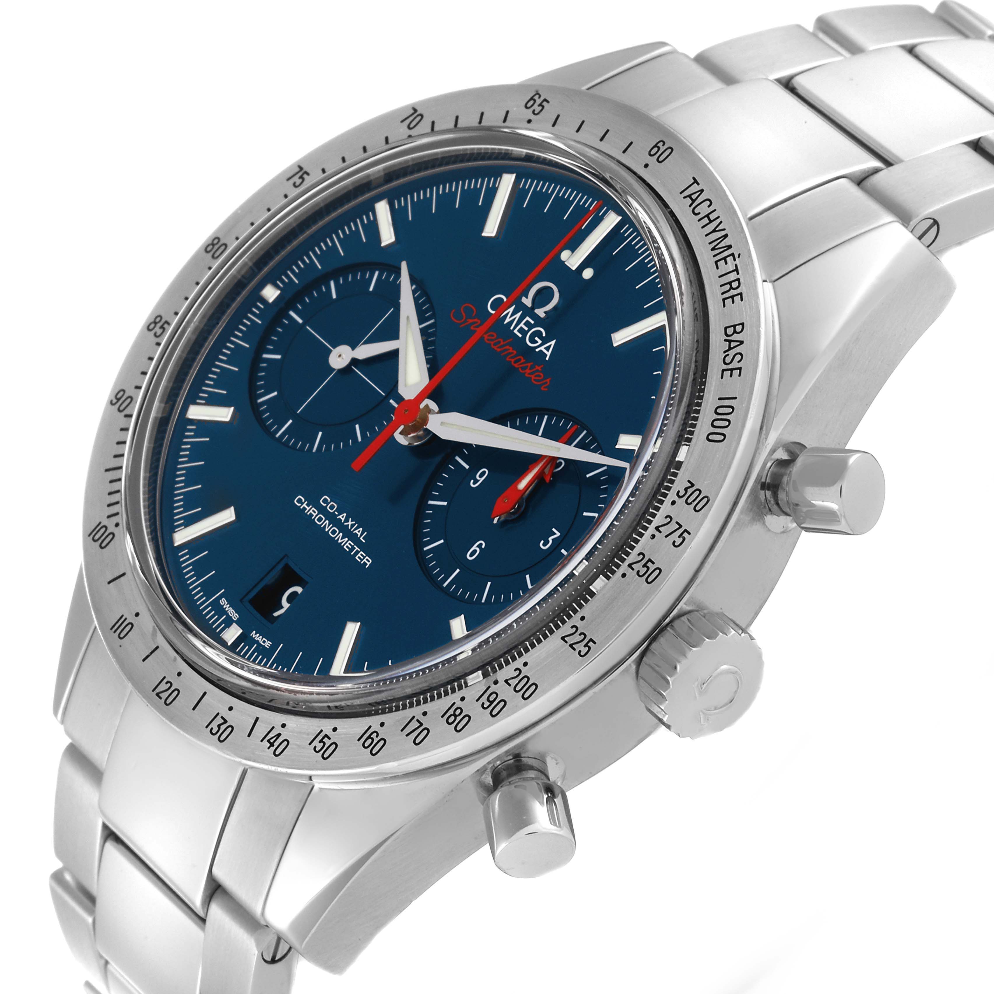 Omega Speedmaster 57 Blue Dial Chronograph Steel Mens Watch 41.5 MM 331.10.42.51.03.001