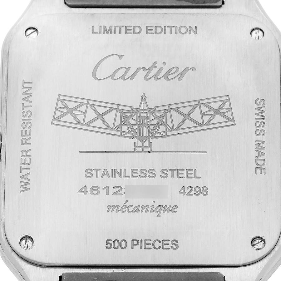 Cartier Santos Dumont Large Le 14 Bis Limited Edition Steel Yellow Gold Mens Watch W2SA0015
